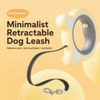 Reflective Nylon One-Touch Retractable Dog Leash (Optional LED)
