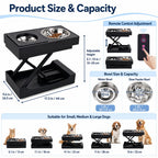 Remote-Controlled Height-Adjustable Dog Feeder (Stainless Steel Bowls)