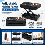 Remote-Controlled Height-Adjustable Dog Feeder (Stainless Steel Bowls)