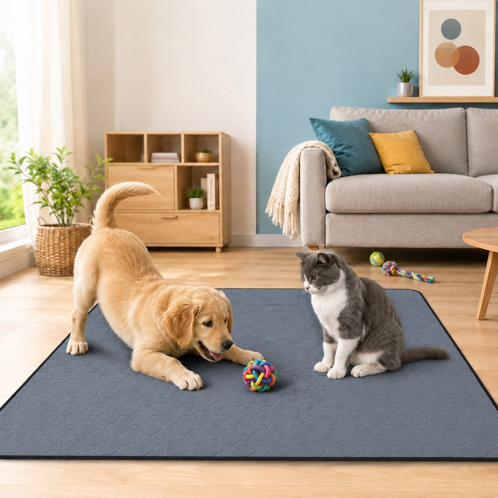 Reusable & Washable Absorbent Quilted Pet Pee Pad (Non-Slip Backing)