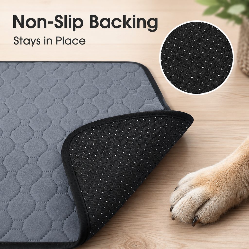Reusable & Washable Absorbent Quilted Pet Pee Pad (Non-Slip Backing)