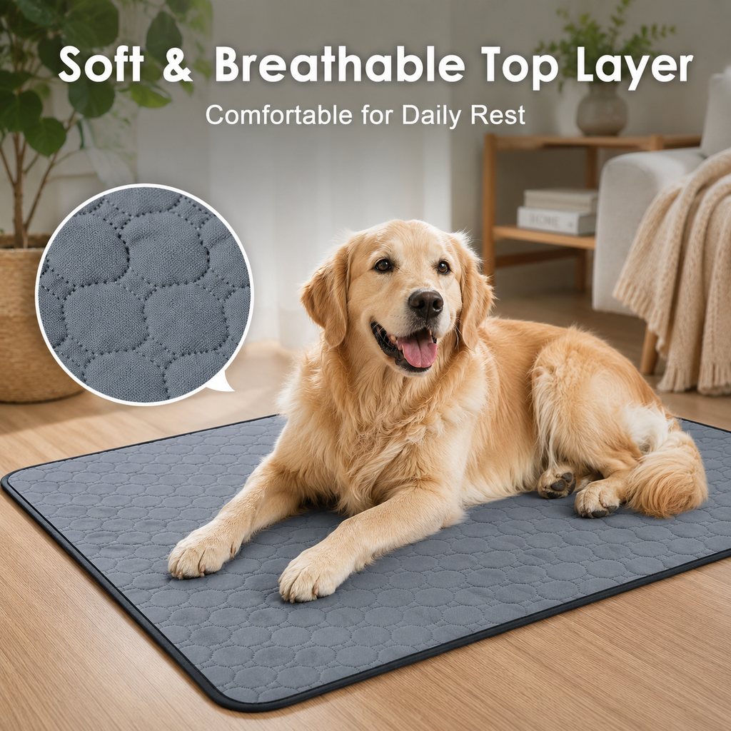 Reusable & Washable Absorbent Quilted Pet Pee Pad (Non-Slip Backing)