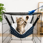 Reversible Plush & Fabric Cat Cage Hammock