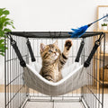 Reversible Plush & Fabric Cat Cage Hammock