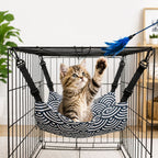 Reversible Plush & Fabric Cat Cage Hammock