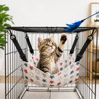 Reversible Plush & Fabric Cat Cage Hammock