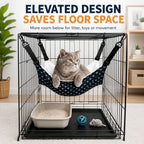 Reversible Plush & Fabric Cat Cage Hammock