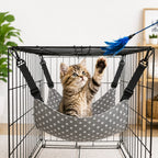 Reversible Plush & Fabric Cat Cage Hammock