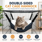 Reversible Plush & Fabric Cat Cage Hammock