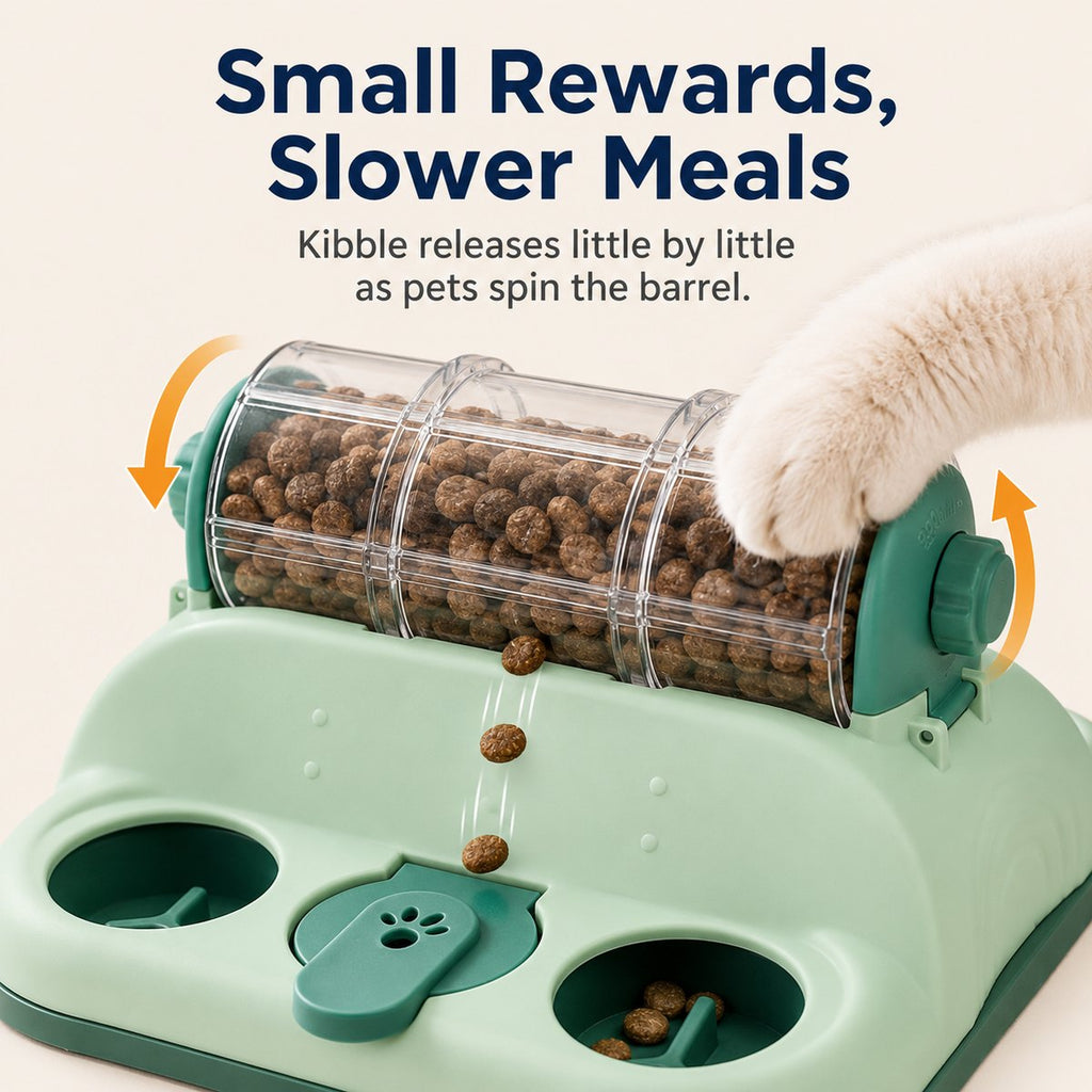 Rotating Slow-Feed Puzzle Feeder