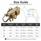 Rugged 600D Nylon Tactical Dog Backpack Harness