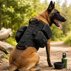 Rugged 600D Nylon Tactical Dog Backpack Harness