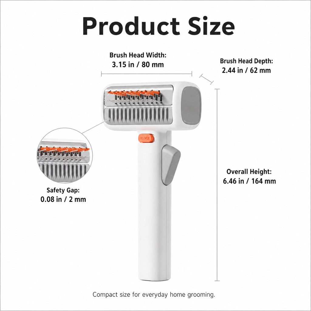 Self-Cleaning Dematting & Deshedding Pet Grooming Brush (For Cats & Dogs)