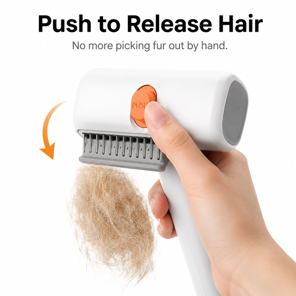 Self-Cleaning Dematting & Deshedding Pet Grooming Brush (For Cats & Dogs)