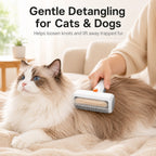 Self-Cleaning Dematting & Deshedding Pet Grooming Brush (For Cats & Dogs)