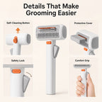 Self-Cleaning Dematting & Deshedding Pet Grooming Brush (For Cats & Dogs)