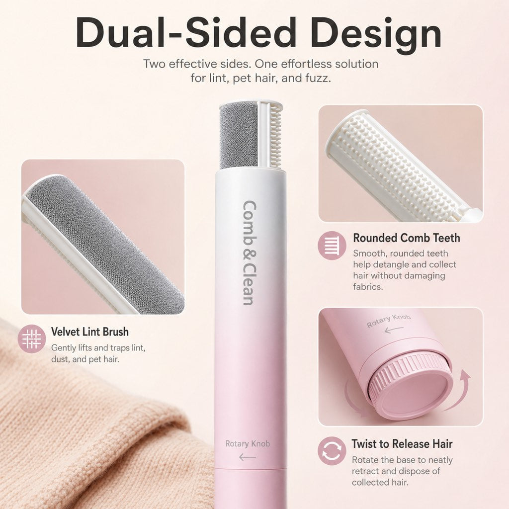 Self-Cleaning Stainless Steel Deshedding Brush (For Dogs & Cats)