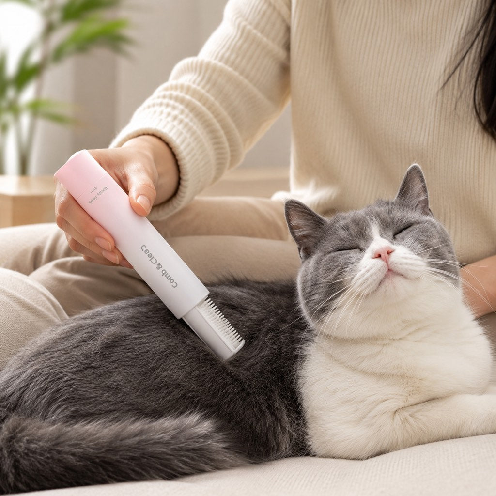 Self-Cleaning Stainless Steel Deshedding Brush (For Dogs & Cats)