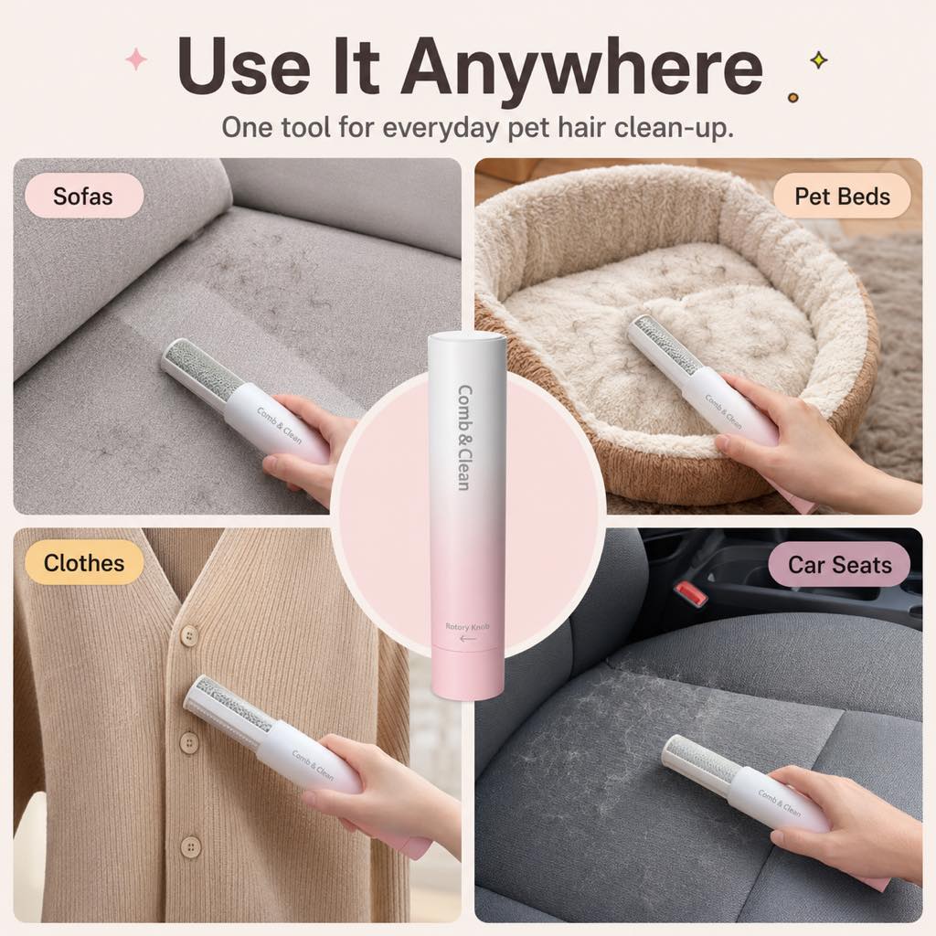 Self-Cleaning Stainless Steel Deshedding Brush (For Dogs & Cats)