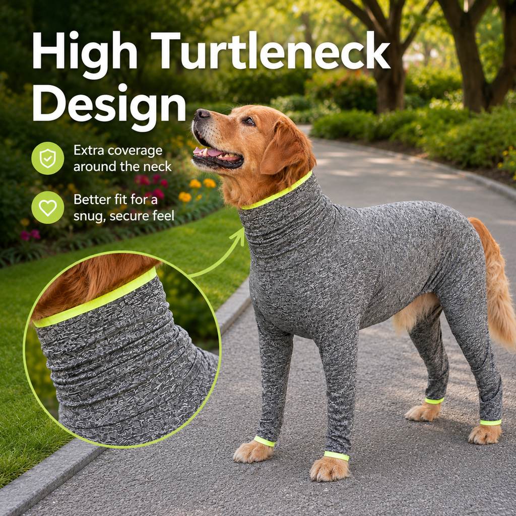 Shedding-Control Stretch Dog Full-Body Suit (Large Breed)