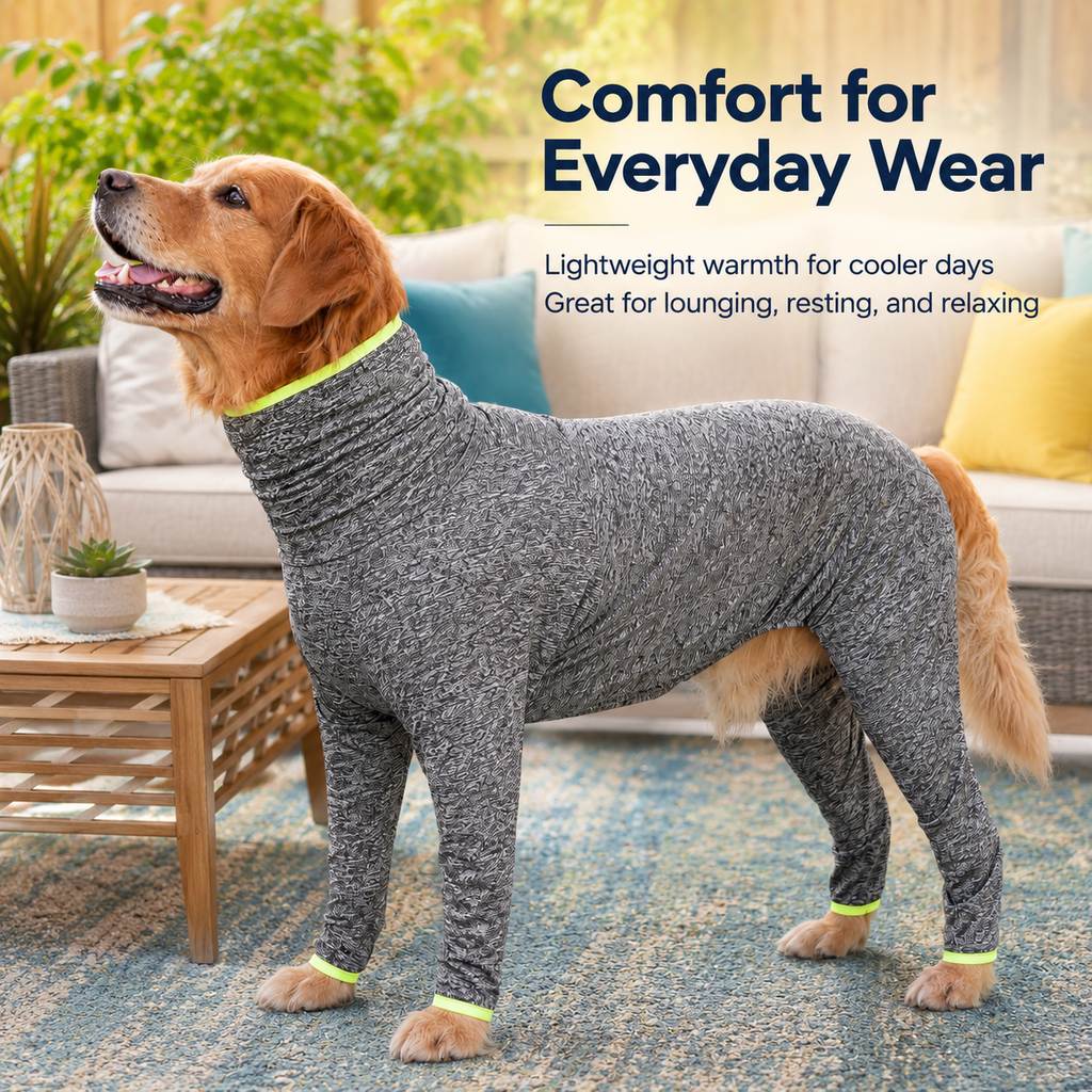 Shedding-Control Stretch Dog Full-Body Suit (Large Breed)