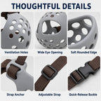 Short-Snouted Breathable Anti-Scavenging Dog Muzzle (Adjustable Straps)