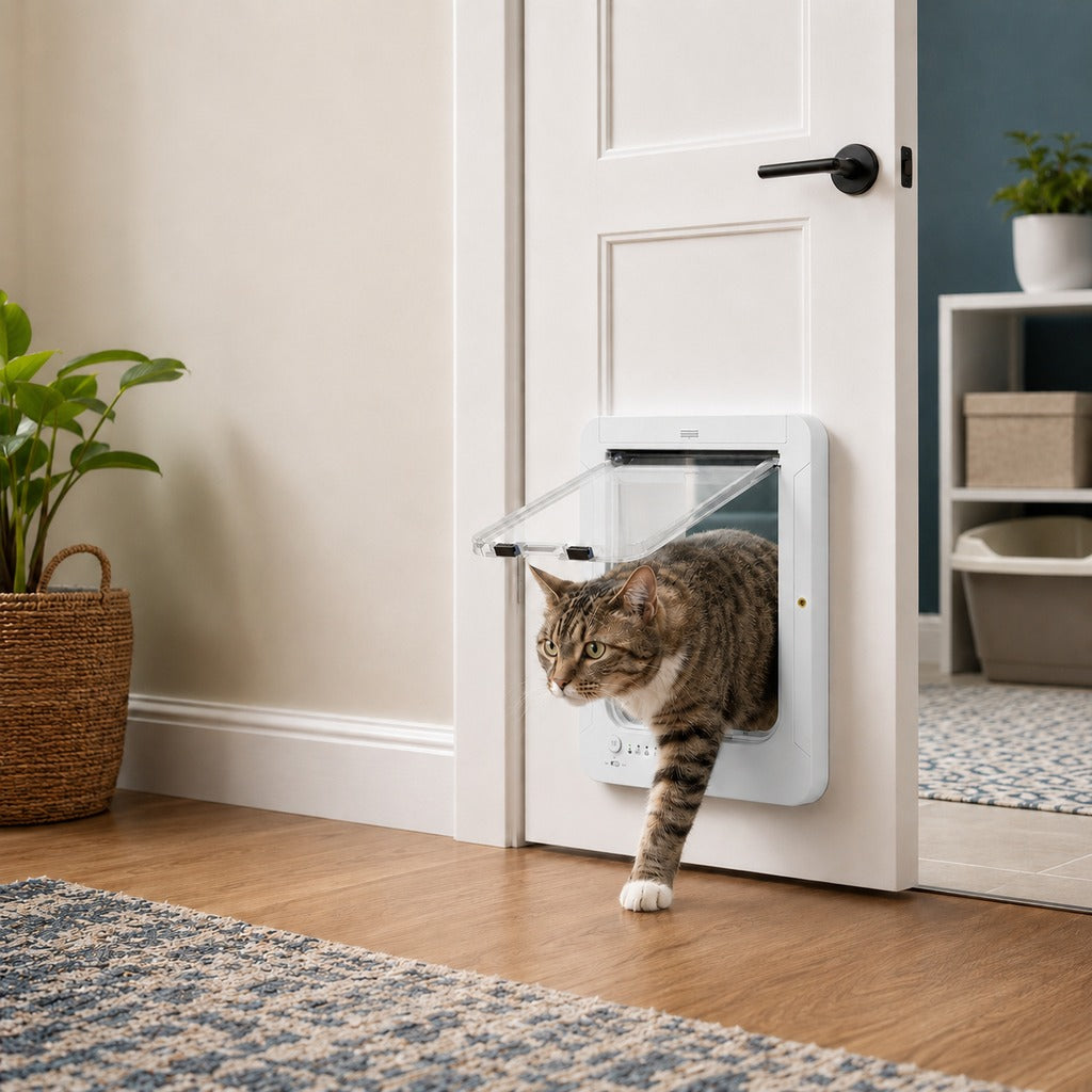 Smart RFID 4-Way Locking Cat Door (Fits Pets Under 25 lb)