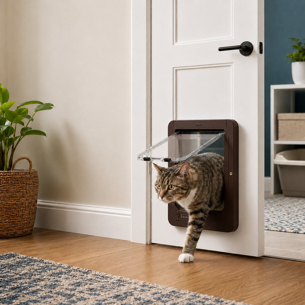Smart RFID 4-Way Locking Cat Door (Fits Pets Under 25 lb)