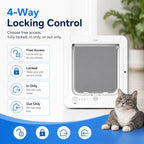 Smart RFID 4-Way Locking Cat Door (Fits Pets Under 25 lb)