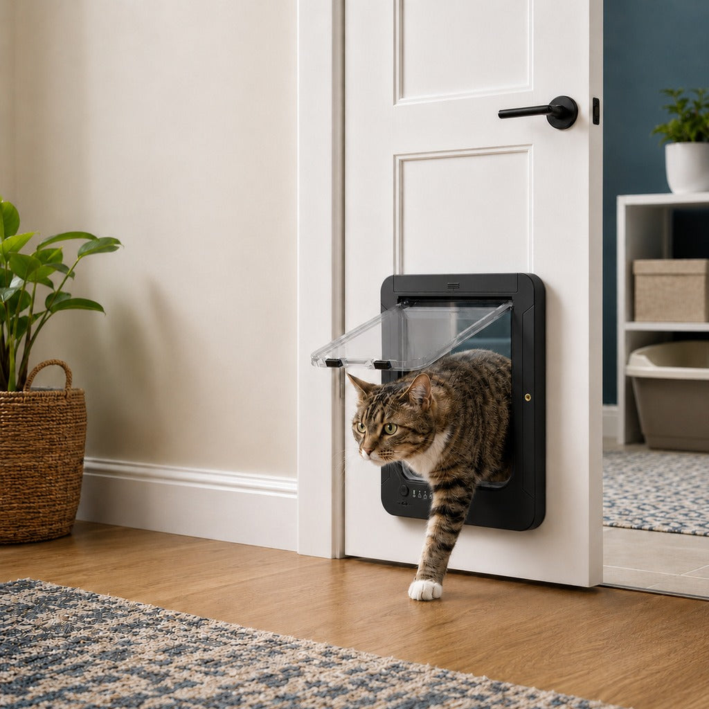 Smart RFID 4-Way Locking Cat Door (Fits Pets Under 25 lb)