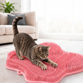 Soft TPR Bristles Cat Scratch & Massage Mat (Suction-Cup Backing)