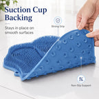 Soft TPR Bristles Cat Scratch & Massage Mat (Suction-Cup Backing)