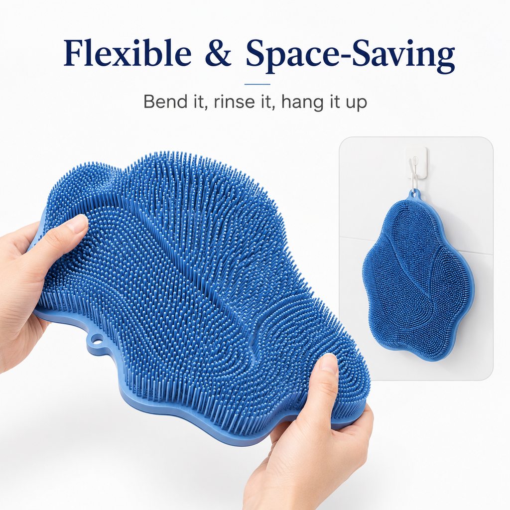 Soft TPR Bristles Cat Scratch & Massage Mat (Suction-Cup Backing)