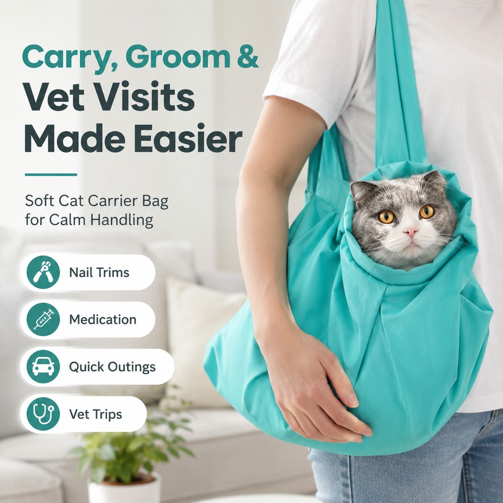 Soft Wrap Cat Grooming Carrier (Front Paw Openings)