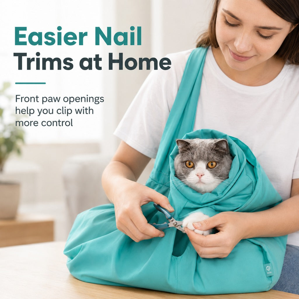 Soft Wrap Cat Grooming Carrier (Front Paw Openings)