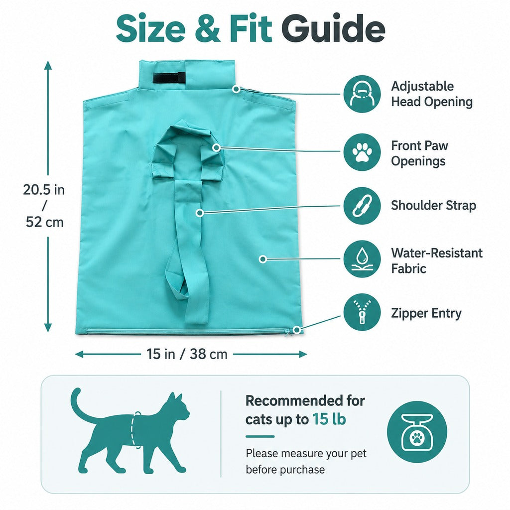 Soft Wrap Cat Grooming Carrier (Front Paw Openings)