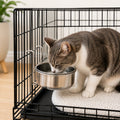 Stainless Steel No-Tip Hanging Pet Bowl (For Wire Crates)