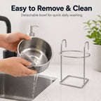 Stainless Steel No-Tip Hanging Pet Bowl (For Wire Crates)
