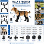 Stay-On Harness Water-Resistant & Anti-Slip Dog Boots