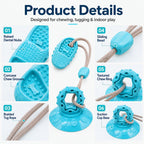 Suction Cup Dog Chew & Tug Toy (Textured Dental Nubs)
