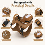 Tactical Breathable Reflective Dog Harness (Top Handle & Storage Pouch)