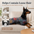 Tattoo-Print Soft Stretch Pet Bodysuit (Open Tail)