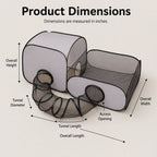 Three-Zone Breathable Mesh Cat Playpen (With Tunnel & Resting Tent)