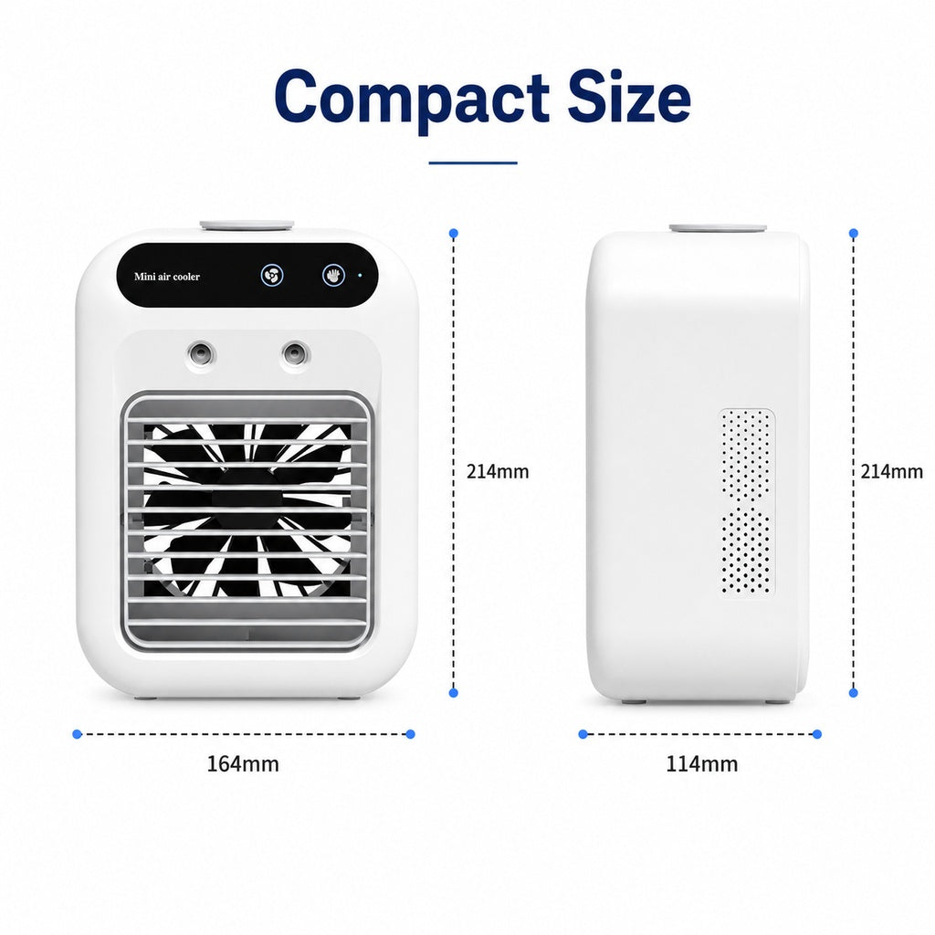 USB-C Powered Dual Mist Mini Air Cooler (17oz Tank)