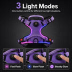 USB-C Rechargeable LED Dog Harness (Reflective Mesh)