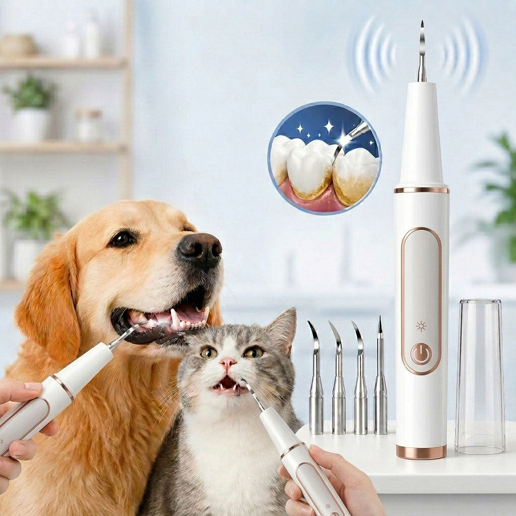 Ultrasonic USB-C Rechargeable Pet Dental Cleaner (IPX7 Waterproof)