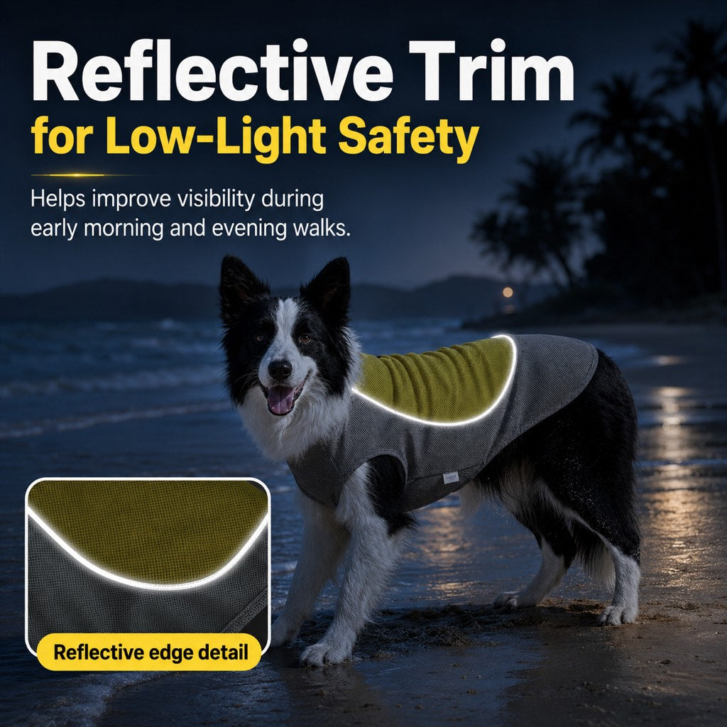 Water-Activated & Breathable Dog Cooling Vest (Ice Pack Pocket)