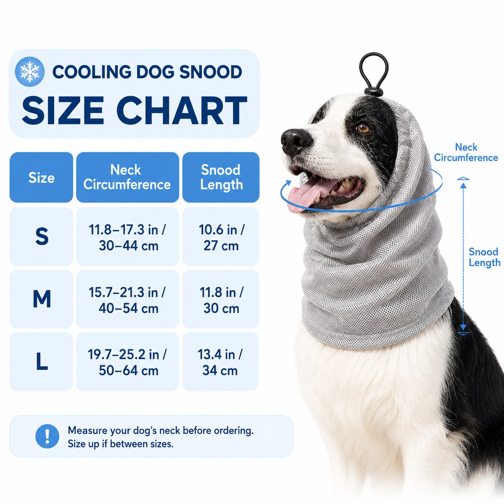 Water-Activated Breathable Mesh Dog Cooling Snood