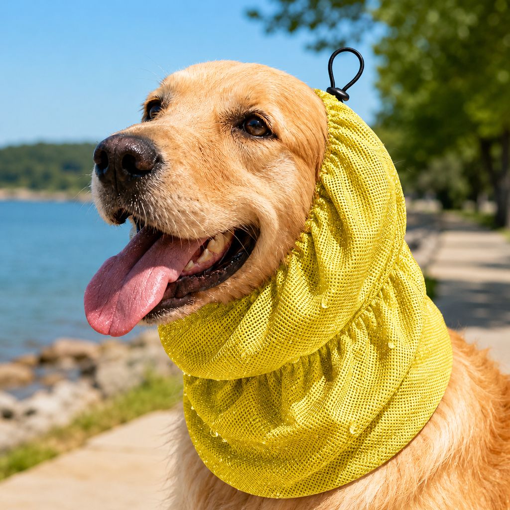 Water-Activated Breathable Mesh Dog Cooling Snood