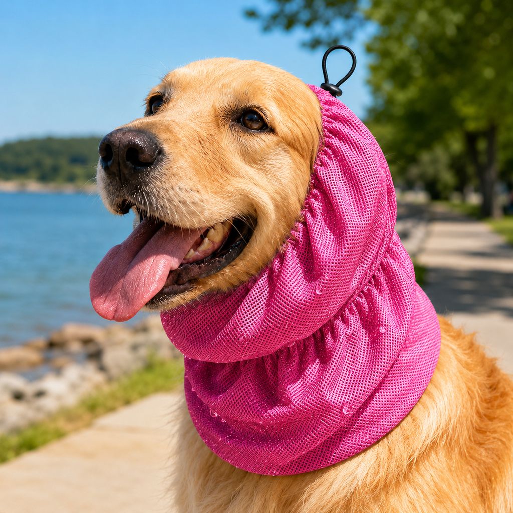 Water-Activated Breathable Mesh Dog Cooling Snood